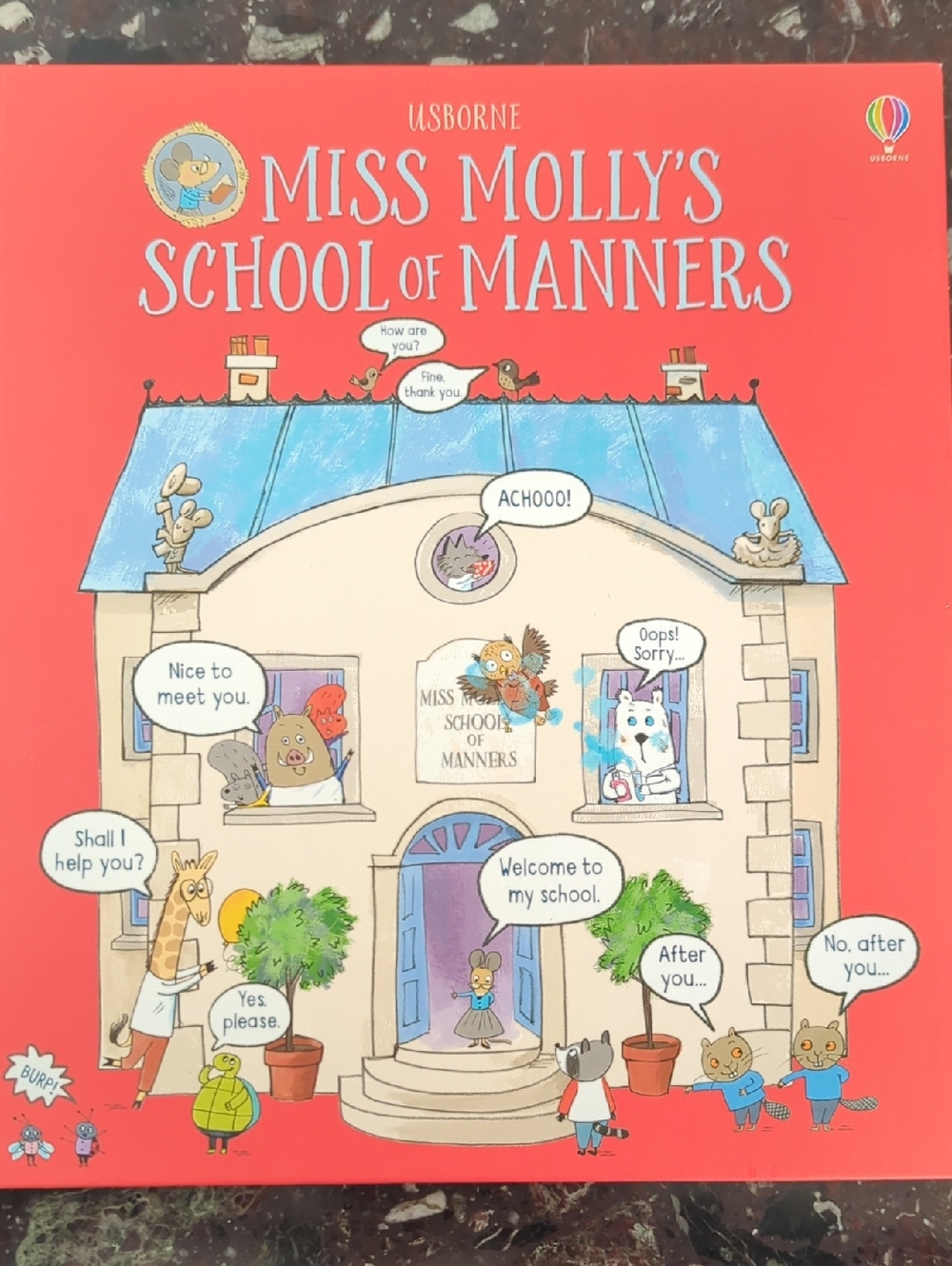Usborne Miss Molly's School of Manners - Bright Red Kids Learning Book